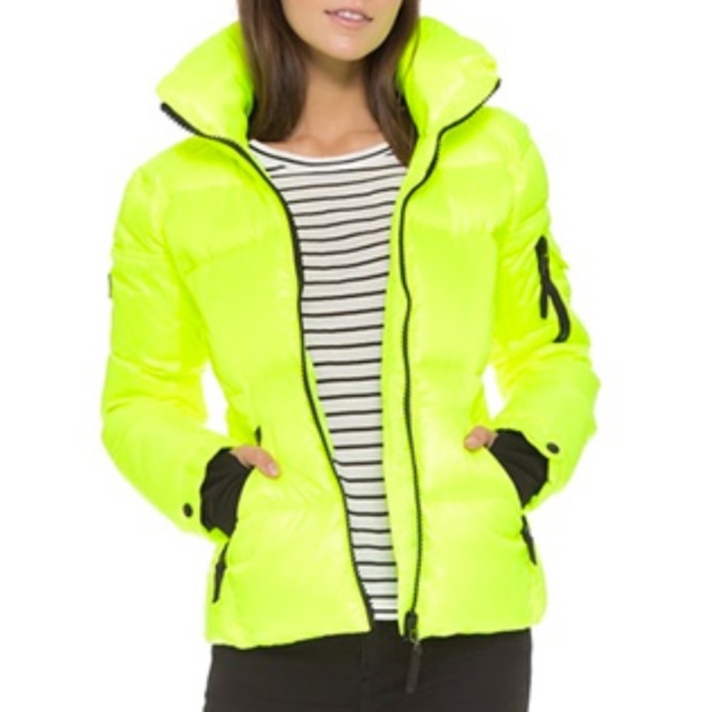SAM. New York Freestyle Down Puffer Jacket Neon Yellow Neon Lime M Outerwear